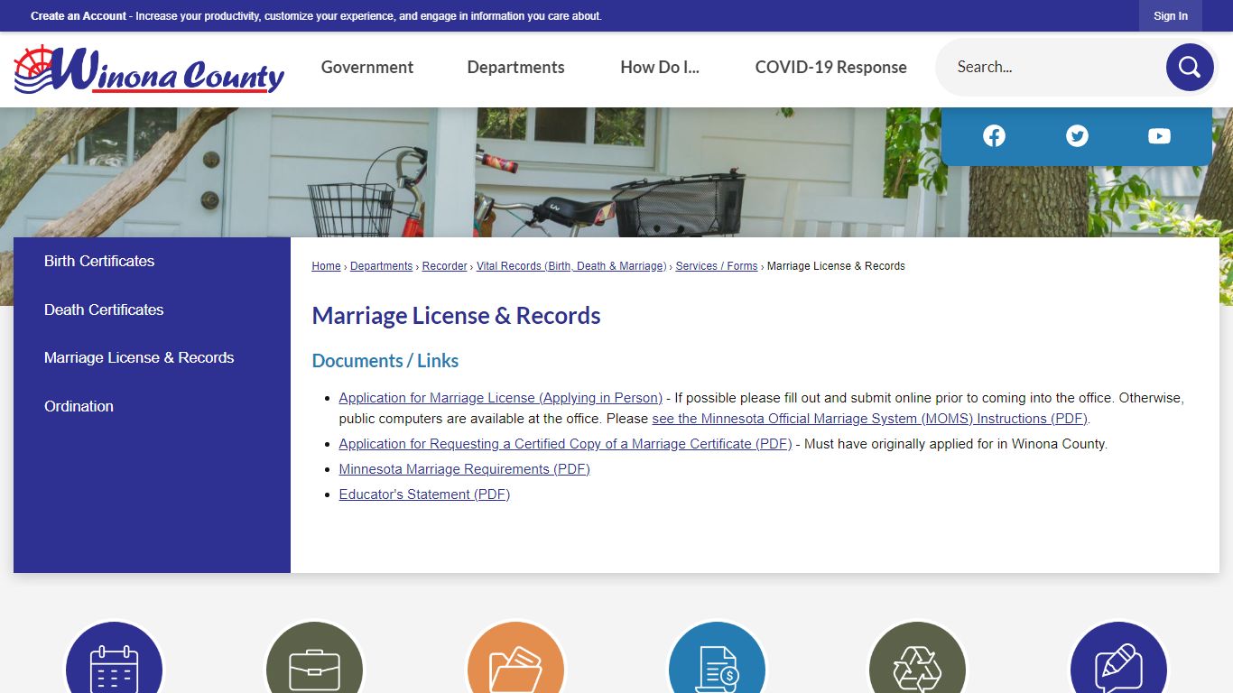 Marriage License & Records | Winona County, MN